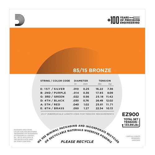 D'Addario EZ900 Acoustic Guitar String